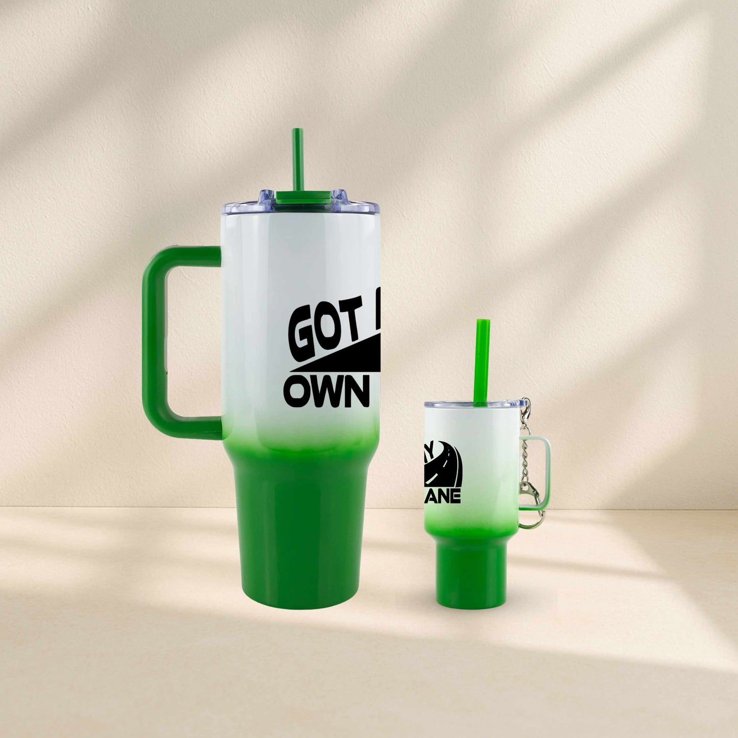 Got my own lane / Thick Wit It steel comfortable, and cozy steel tumblers