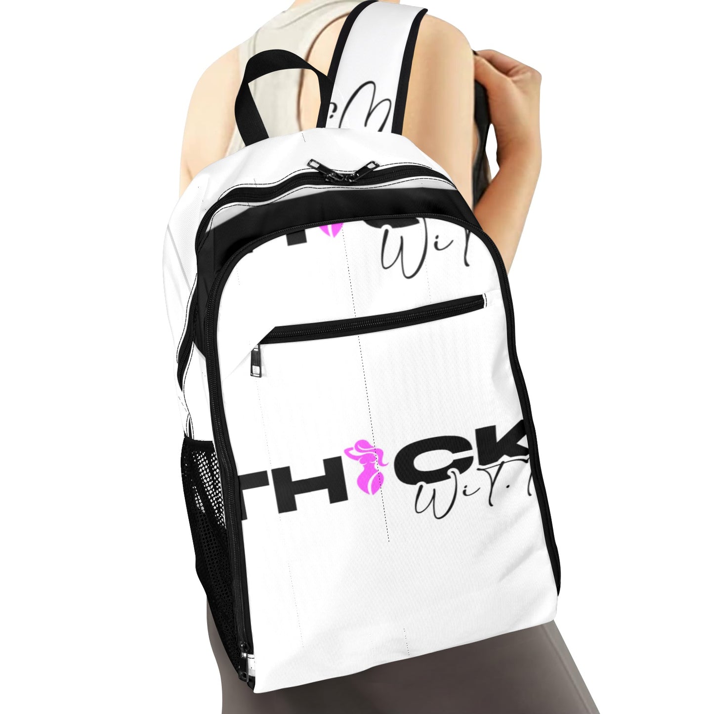 ￼ Unique, customized, urban brand  thick Wit  It. back pack
