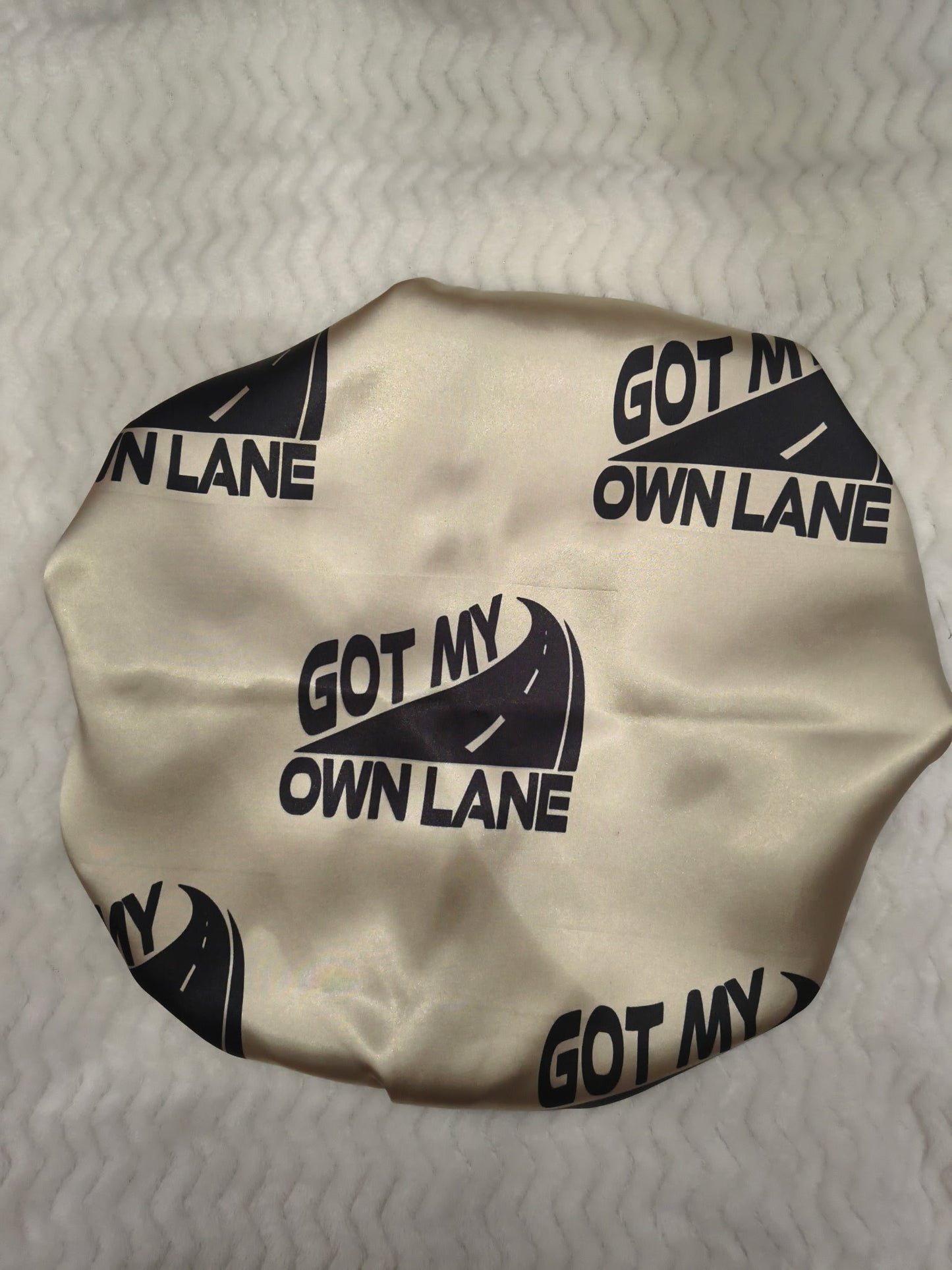 Got My Own Lane Satin Hair Bonnet