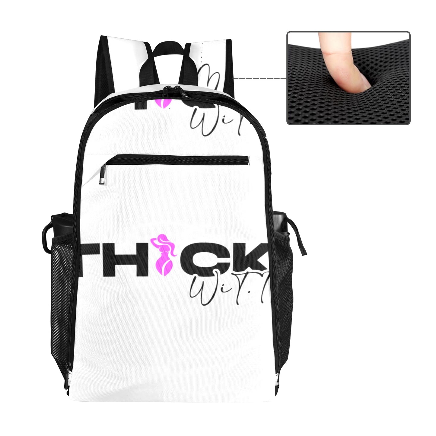￼ Unique, customized, urban brand  thick Wit  It. back pack