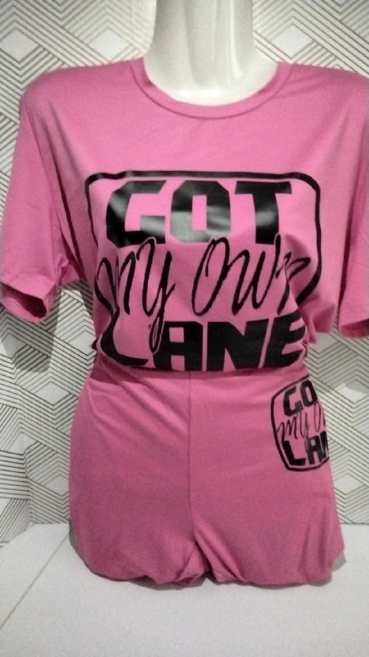 Got My Own Lane Women Biker Sets
